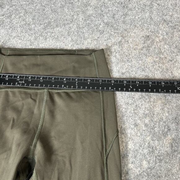 Lululemon Leggings Womens 4 In Movement Tight High Rise Olive Green Athleisure - Picture 5 of 9